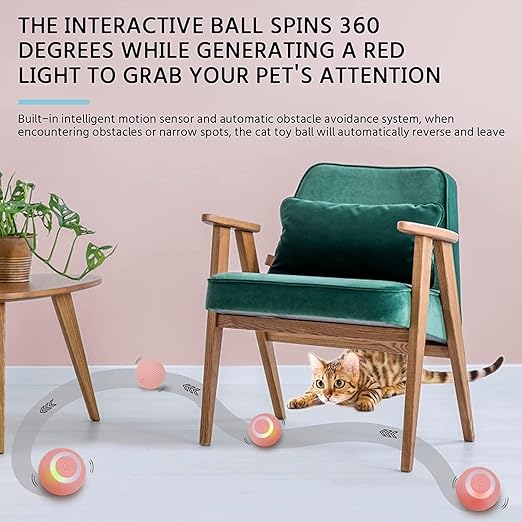 Auto-Rolling Interactive Cat Toy Ball