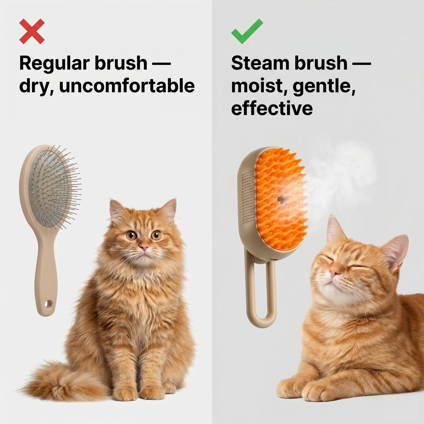 3-in-1 Steam Grooming Brush for Pets