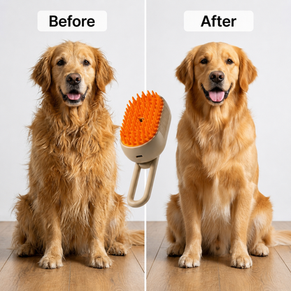 3-in-1 Steam Grooming Brush for Pets