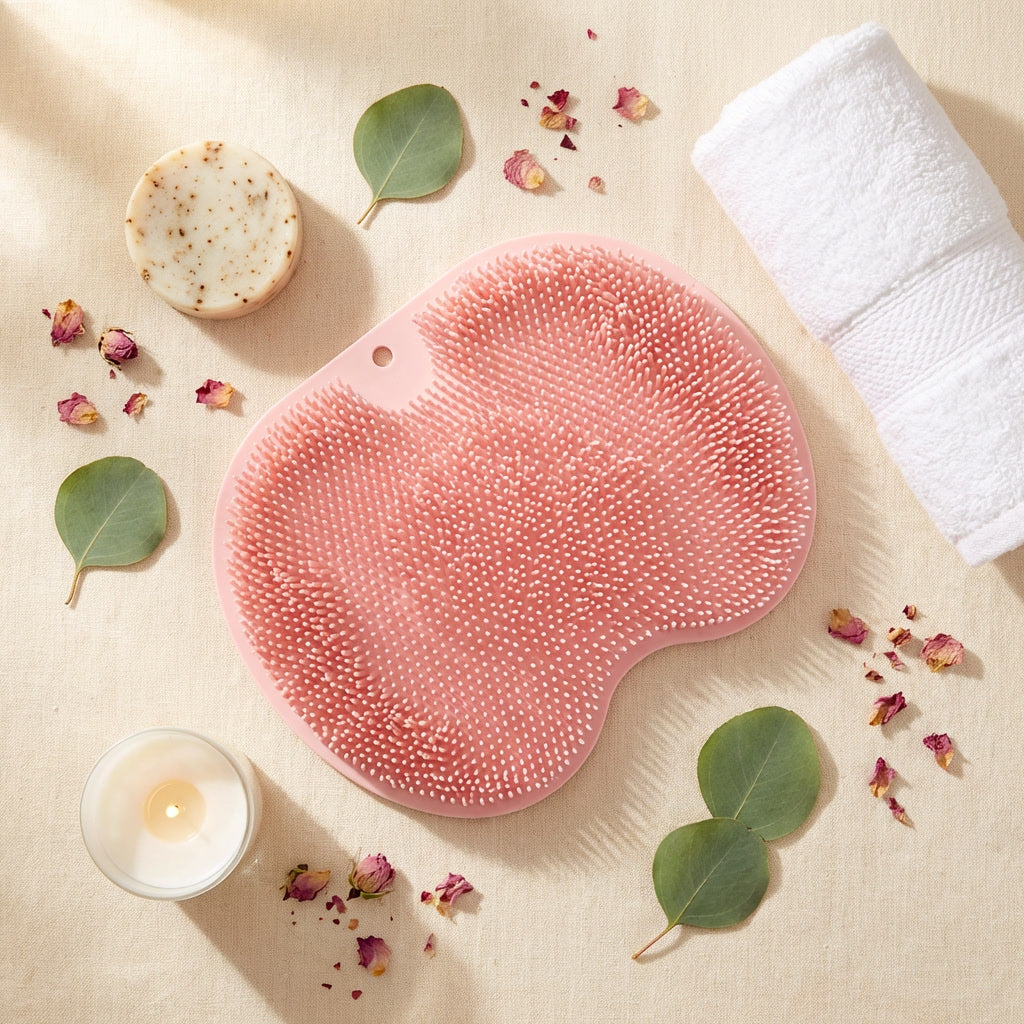 Silicone Bath & Foot Scrubber — Exfoliate, Clean & Massage