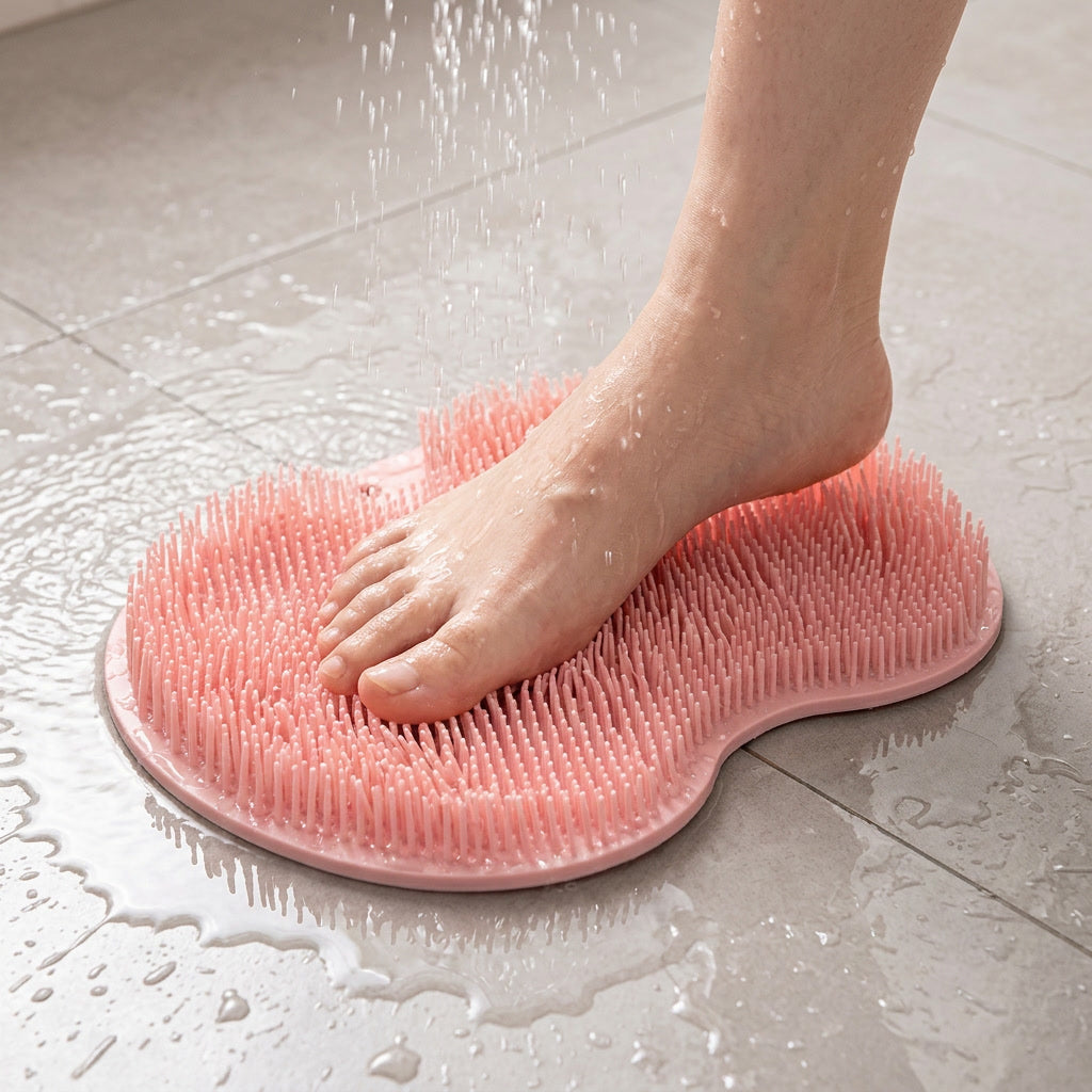 Silicone Bath & Foot Scrubber — Exfoliate, Clean & Massage
